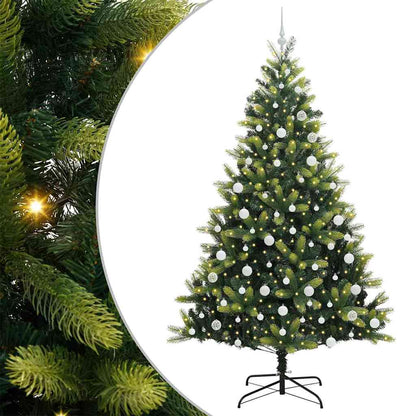 Kunstmatige Scharnierende Kerstboom 300 LEDs Groen 210 cm