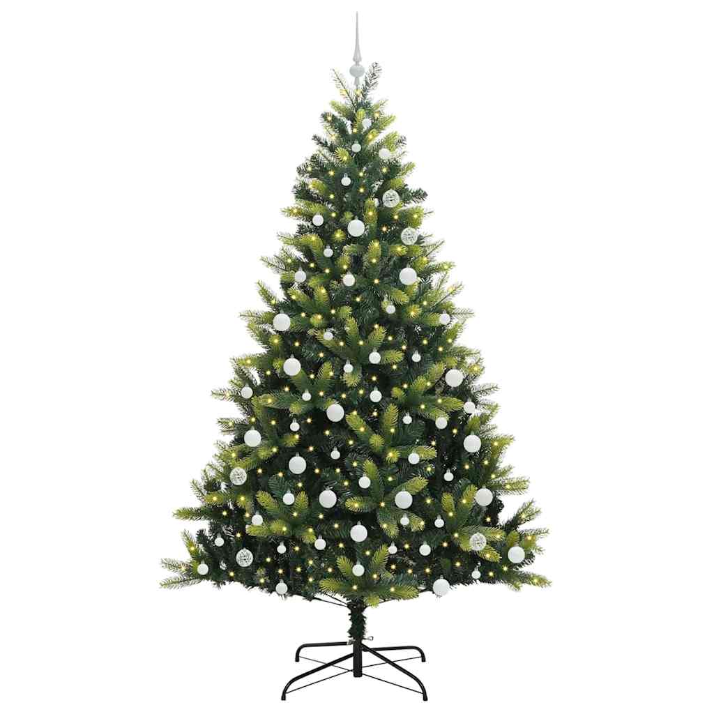 Kunstmatige Scharnierende Kerstboom 300 LEDs Groen 210 cm