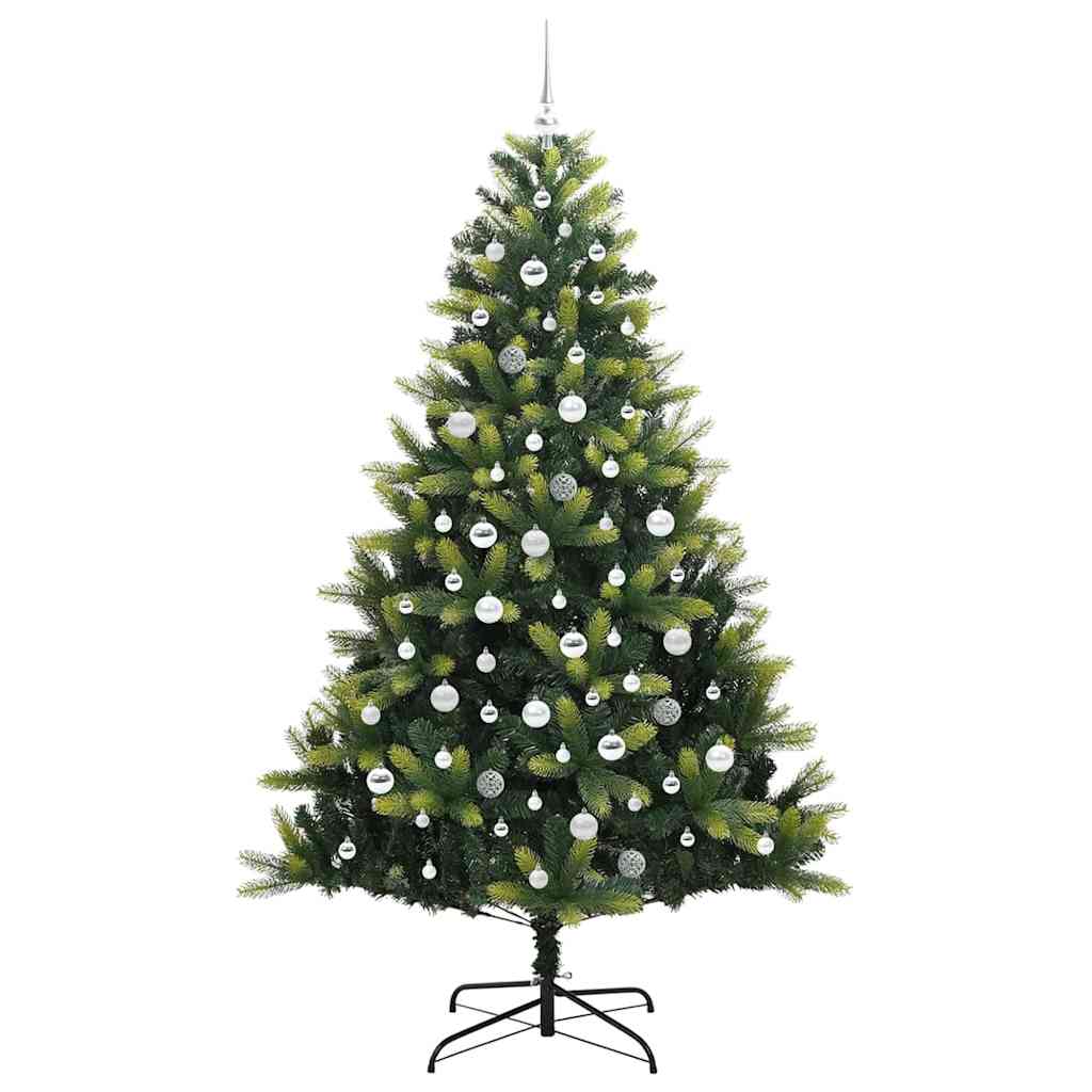 Kunstmatige Gehingde Kerstboom 300 LEDs Groen 210 cm PVC en PE