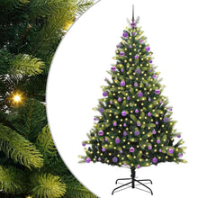 Kunst Kerstboom met Scharnieren 300 LEDs Groen 210 cm PVC en PE