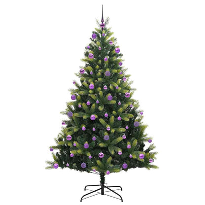 Kunst Kerstboom met Scharnieren 300 LEDs Groen 210 cm PVC en PE