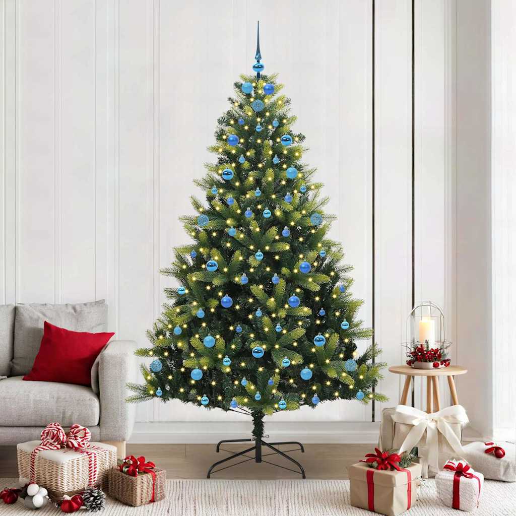 Kunstmatige Scharnierende Kerstboom 300 LEDs Groen 210 cm