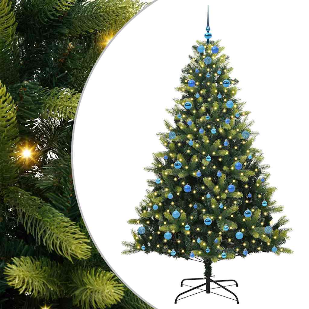 Kunstmatige Scharnierende Kerstboom 300 LEDs Groen 210 cm