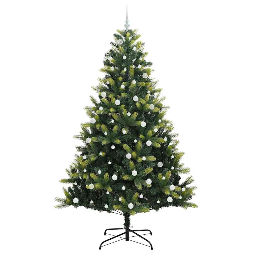 Artificial Hinged Kerstboom 300 LEDs Groen 240 cm PVC en PE