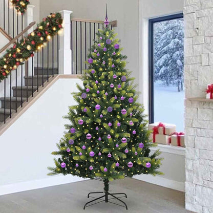Kunst Kerstboom met Scharnier 300 LEDs Groen 240 cm PVC en PE