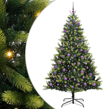 Kunst Kerstboom met Scharnier 300 LEDs Groen 240 cm PVC en PE