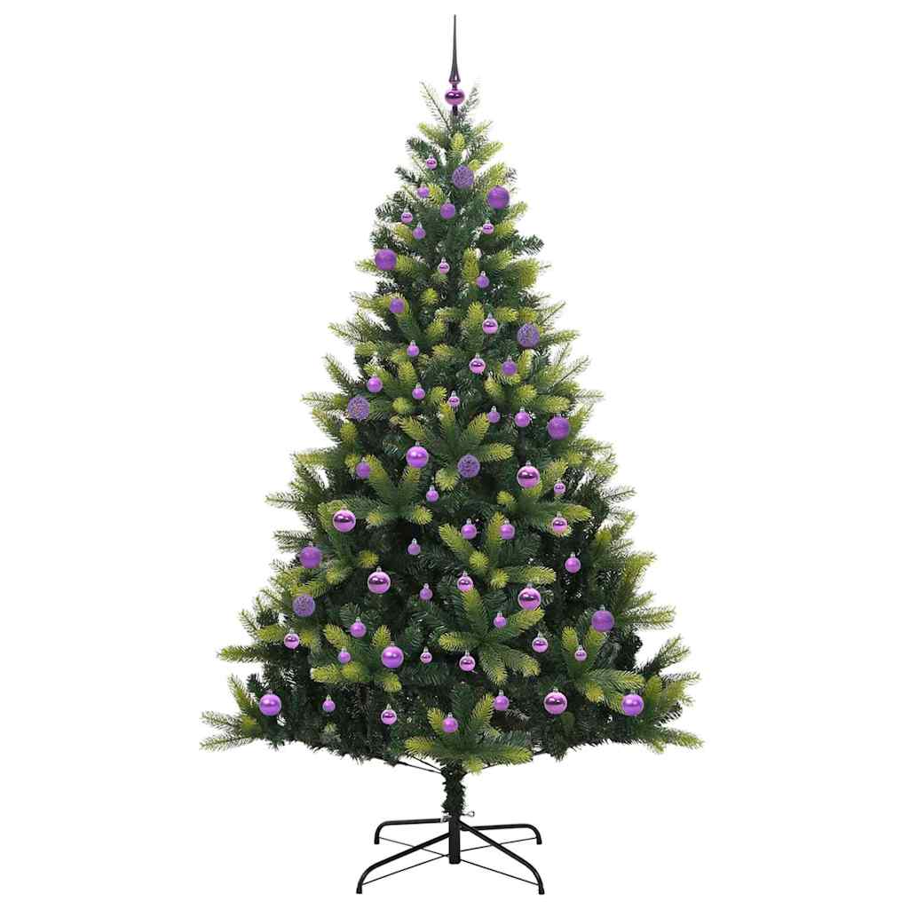 Kunst Kerstboom met Scharnier 300 LEDs Groen 240 cm PVC en PE