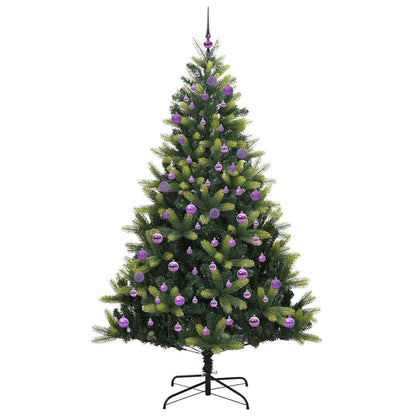 Kunst Kerstboom met Scharnier 300 LEDs Groen 240 cm PVC en PE