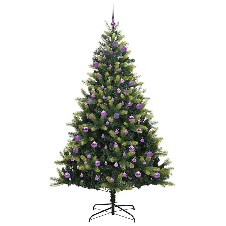 Kunst Kerstboom met Scharnier 300 LEDs Groen 240 cm PVC en PE