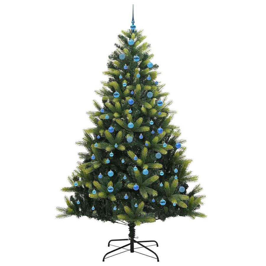 Kunstmatige Gehingde Kerstboom 300 LEDs Groen 240 cm PVC en PE