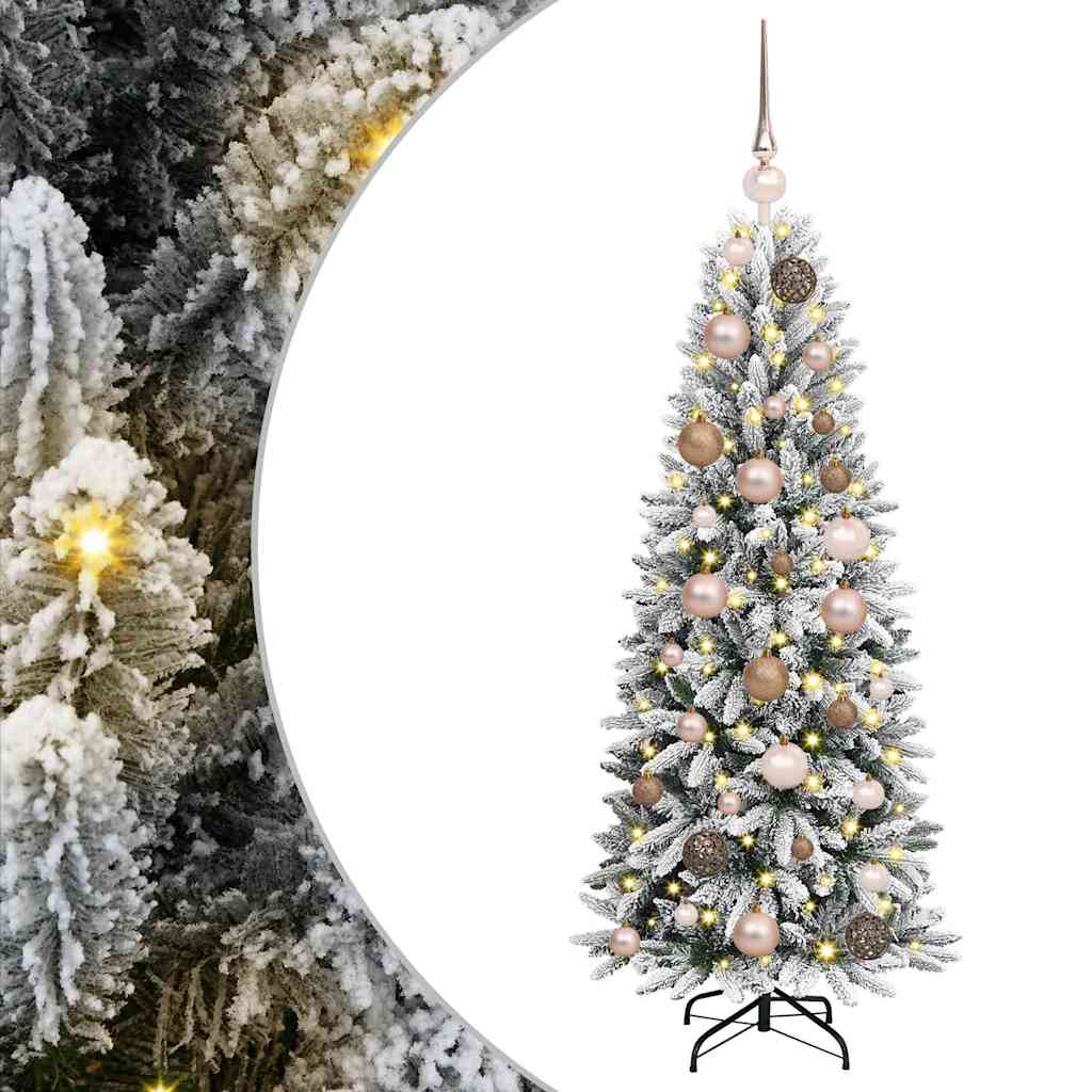 Kunstkerstboom Wit 120 cm PVC en Plastic en Staal en PE