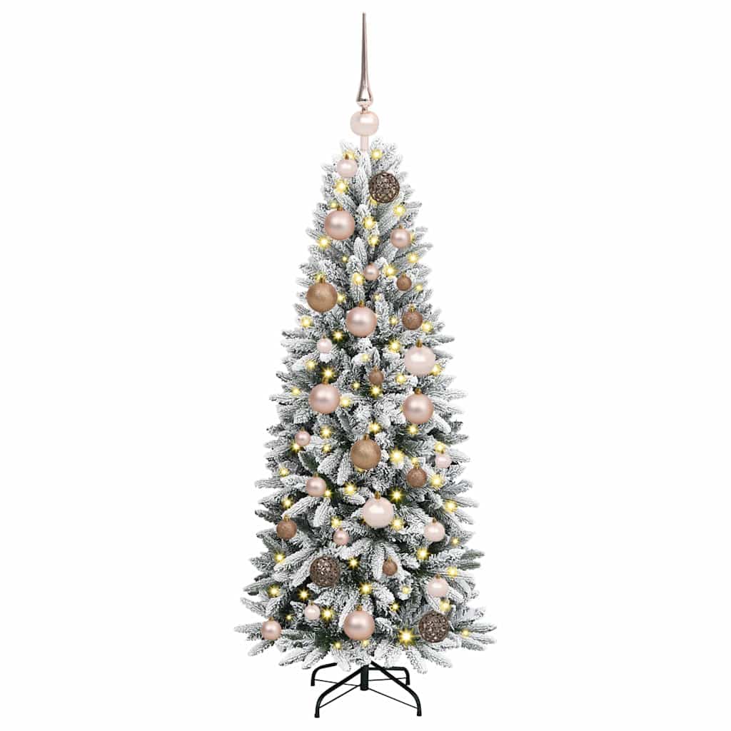 Kunstkerstboom Wit 120 cm PVC en Plastic en Staal en PE