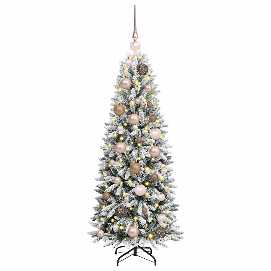 Kunstkerstboom Wit 120 cm PVC en Plastic en Staal en PE
