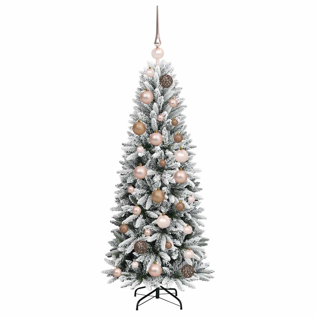 Kunstkerstboom Wit 120 cm PVC en Plastic en Staal en PE