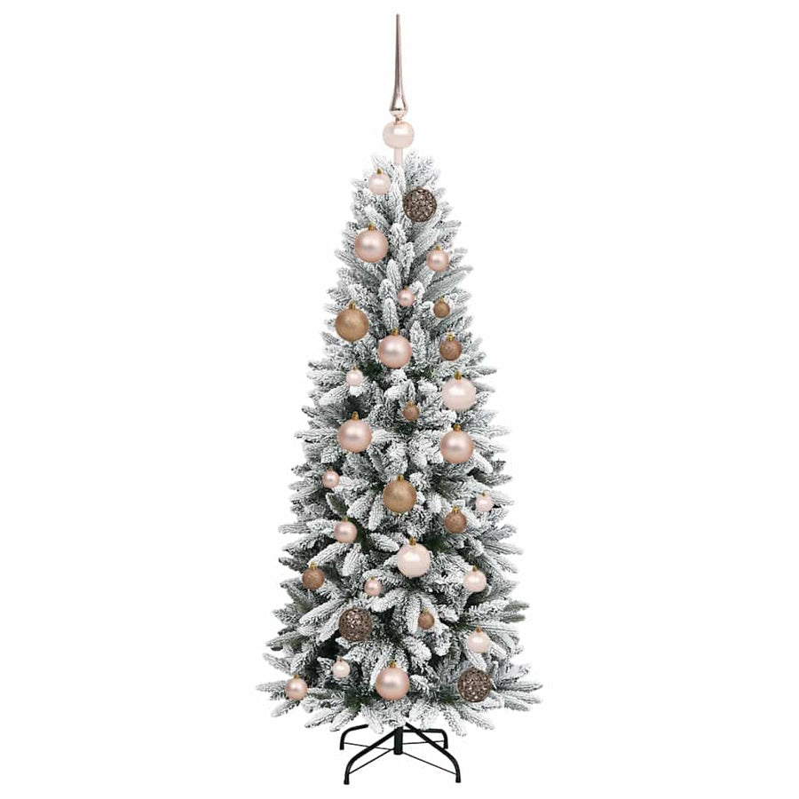 Kunstkerstboom Wit 120 cm PVC en Plastic en Staal en PE