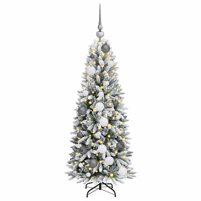 Kunstkerstboom met decoratieve touwlichten Wit 120 cm Kunststof