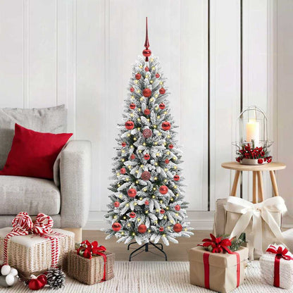 Kunstkerstboom met 150 LED met standaard Wit 53 x 53 x 120 cm