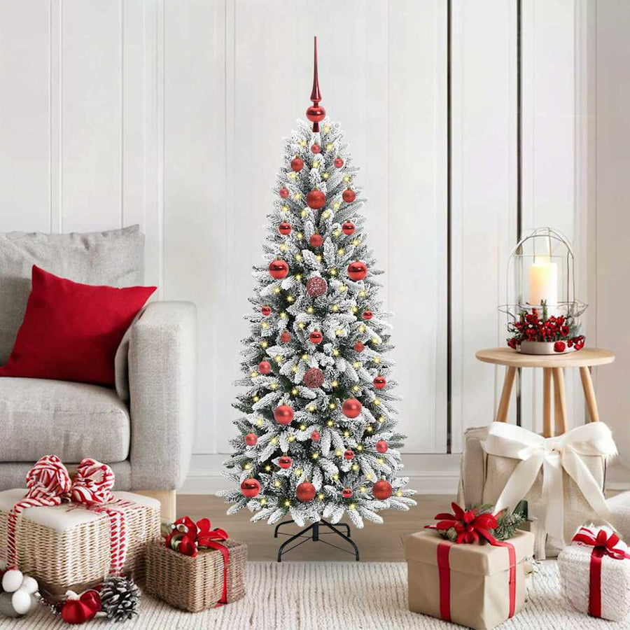 Kunstkerstboom met 150 LED met standaard Wit 53 x 53 x 120 cm