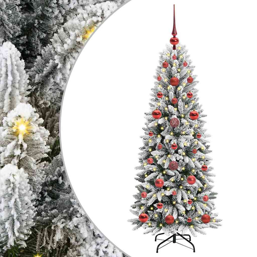 Kunstkerstboom met 150 LED met standaard Wit 53 x 53 x 120 cm