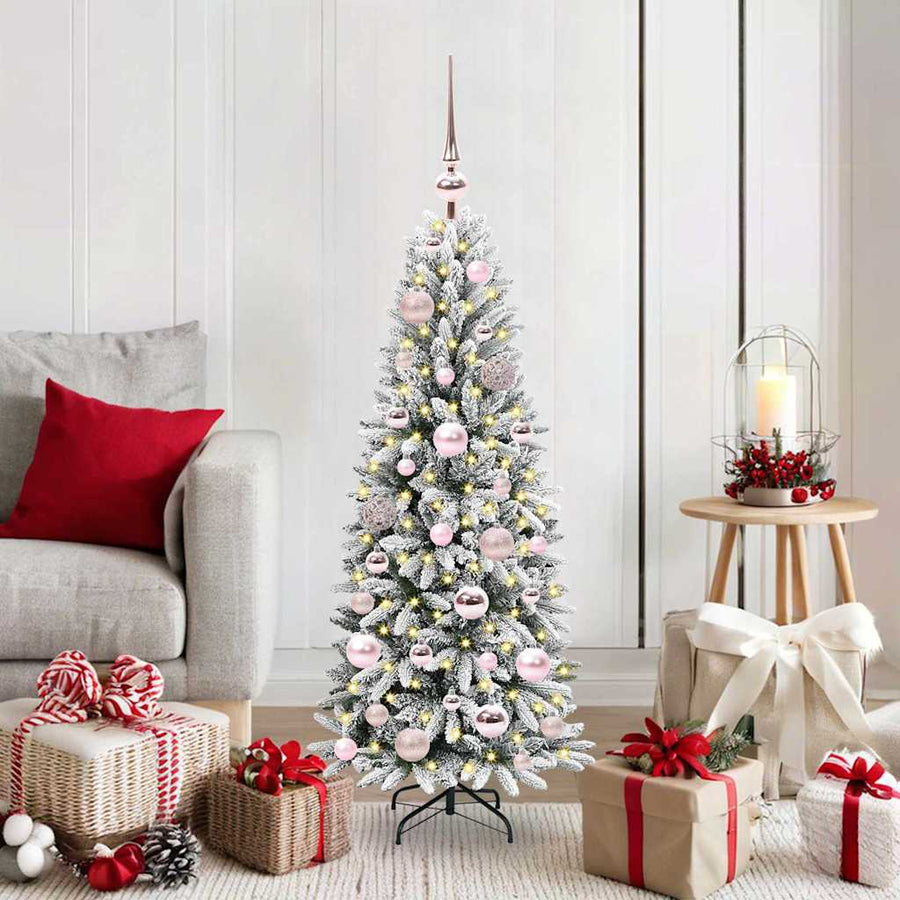 Kunstkerstboom met 150 LED met standaard Wit 53 x 53 x 120 cm