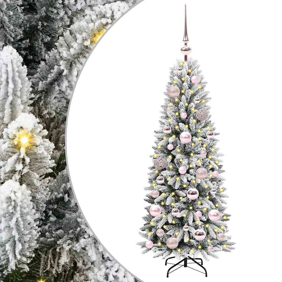 Kunstkerstboom met 150 LED met standaard Wit 53 x 53 x 120 cm