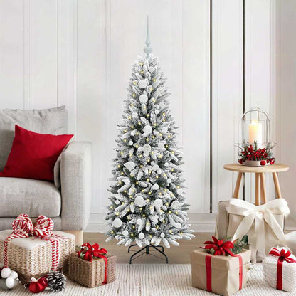 Kunstkerstboom met 150 LED met standaard Wit 53 x 53 x 120 cm
