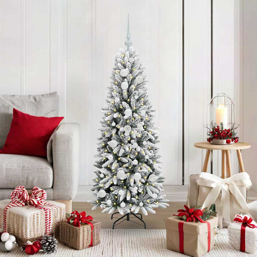 Kunstkerstboom met 150 LED met standaard Wit 53 x 53 x 120 cm