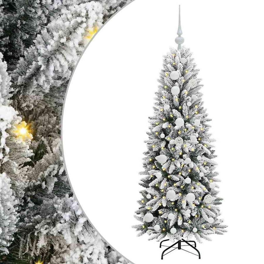Kunstkerstboom met 150 LED met standaard Wit 53 x 53 x 120 cm