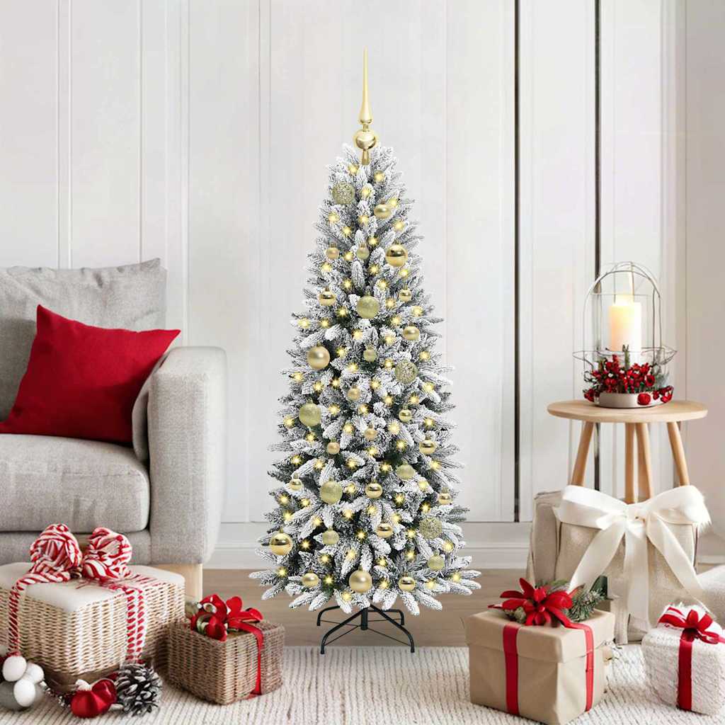 Kunstkerstboom met 150 LED met standaard Wit 53 x 53 x 120 cm