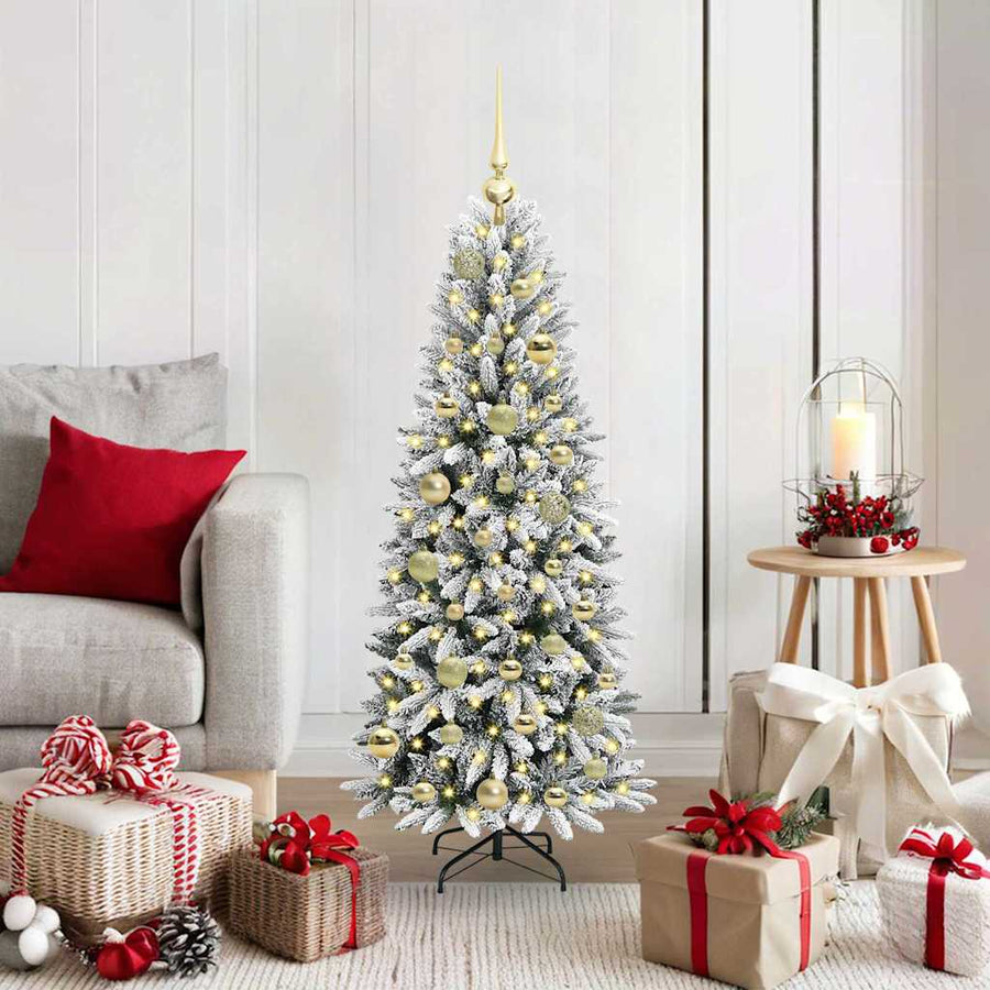 Kunstkerstboom met 150 LED met standaard Wit 53 x 53 x 120 cm