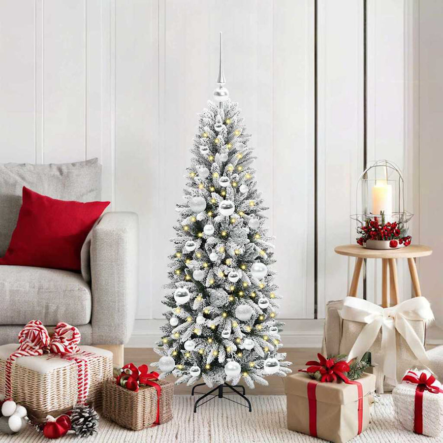 Kunstkerstboom met 150 LED met standaard Wit 53 x 53 x 120 cm