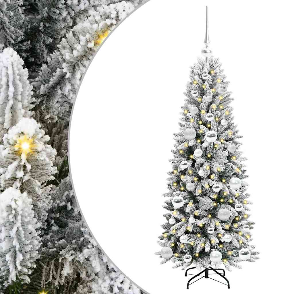 Kunstkerstboom met 150 LED met standaard Wit 53 x 53 x 120 cm