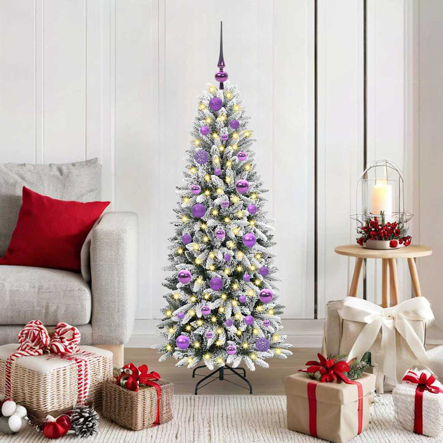 Kunstkerstboom met 150 LED met standaard Wit 53 x 53 x 120 cm