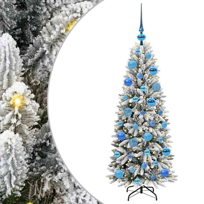 Kunstkerstboom met 150 LED met standaard Wit 53 x 53 x 120 cm