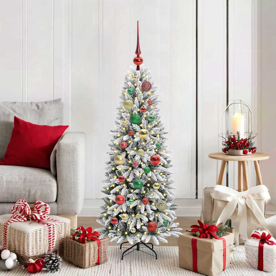 Kunstkerstboom met 150 LED met standaard Wit 53 x 53 x 120 cm