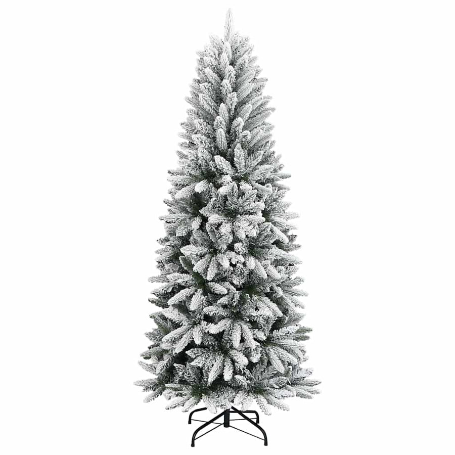 Kunstkerstboom met LED -striplichten Wit 150cm PVC