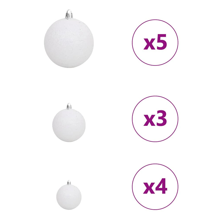 Kunstkerstboom Wit 150 cm PVC en Plastic en Staal en PE