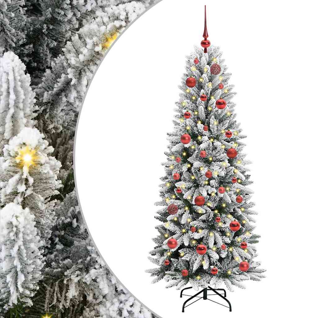 Kunstkerstboom met 150 LED met standaard Wit 63 x 63 x 150 cm