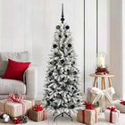 Kunstkerstboom wit 150 cm PVC plastic staal PE