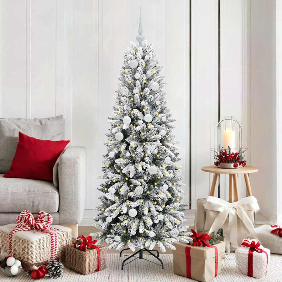 Kunstkerstboom met 150 LED met standaard Wit 63 x 63 x 150 cm