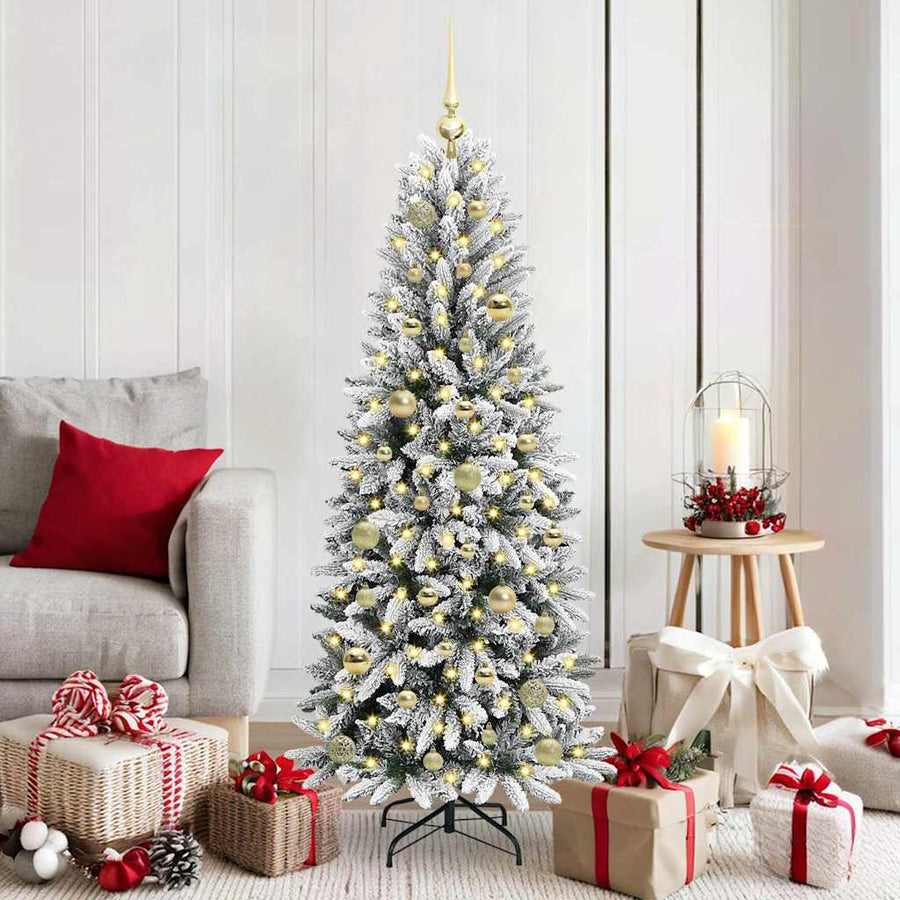 Kunstkerstboom met 150 LED met standaard Wit 63 x 63 x 150 cm