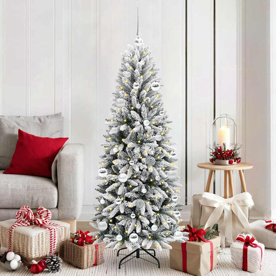 Kunstkerstboom met 150 LED met standaard Wit 63 x 63 x 150 cm