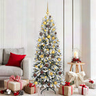 Kunstkerstboom wit 180 cm PVC PE staal