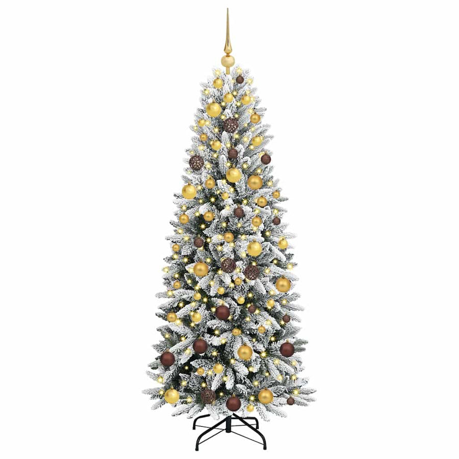 Kunstkerstboom Wit 180 cm PVC en Plastic en Staal en PE