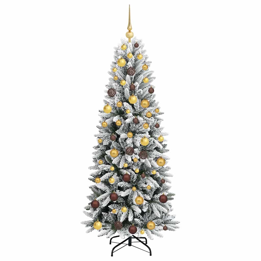 Kunstkerstboom Wit 180 cm PVC en Plastic en Staal en PE