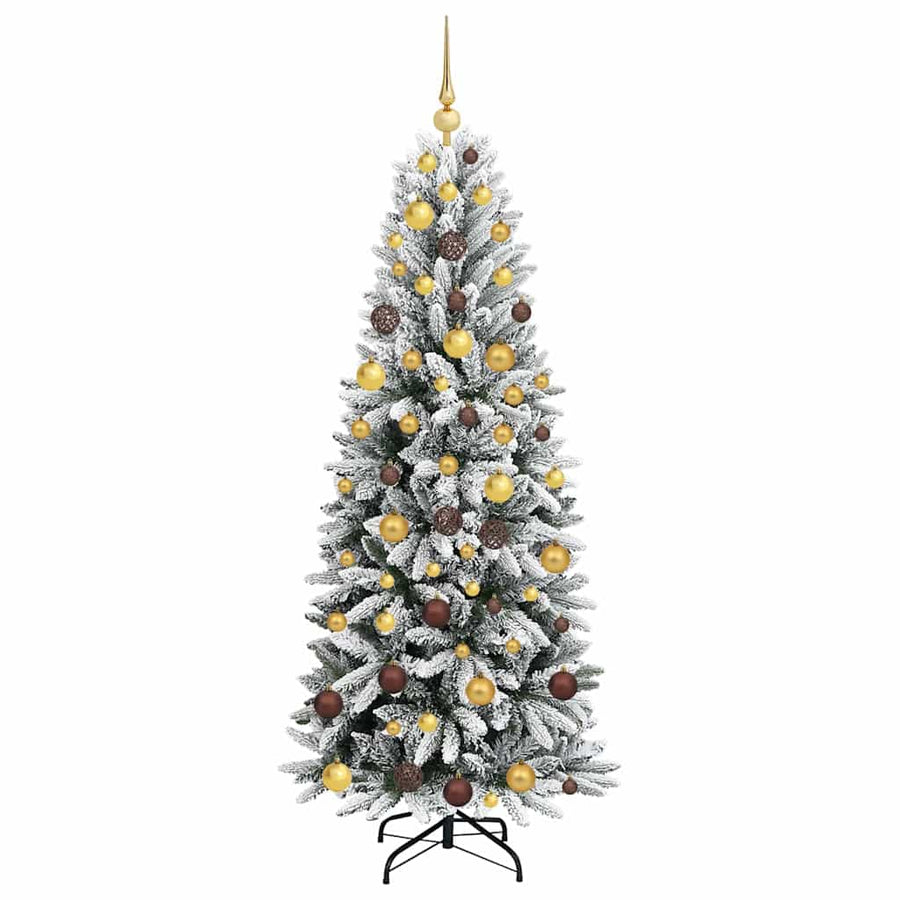 Kunstkerstboom Wit 180 cm PVC en Plastic en Staal en PE