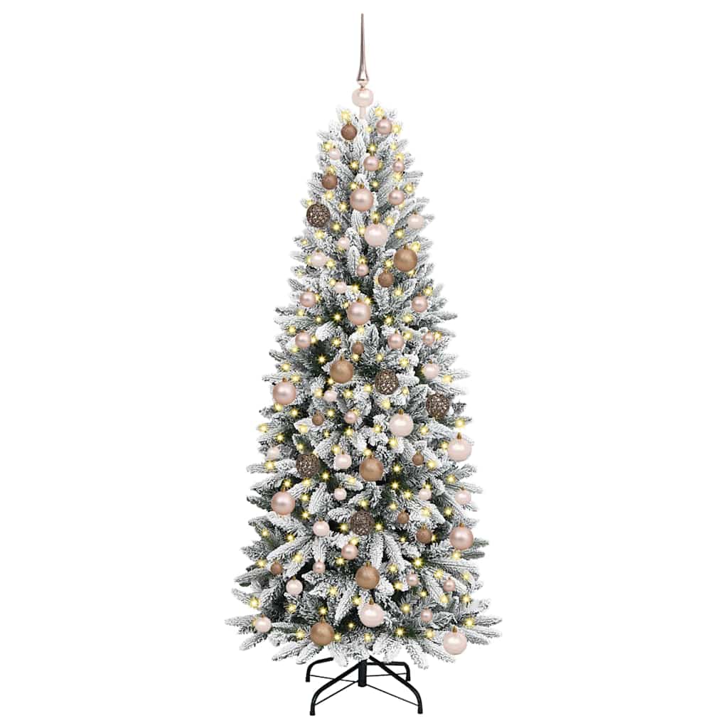 Kunstkerstboom Wit 180 cm PVC en Plastic en Staal en PE