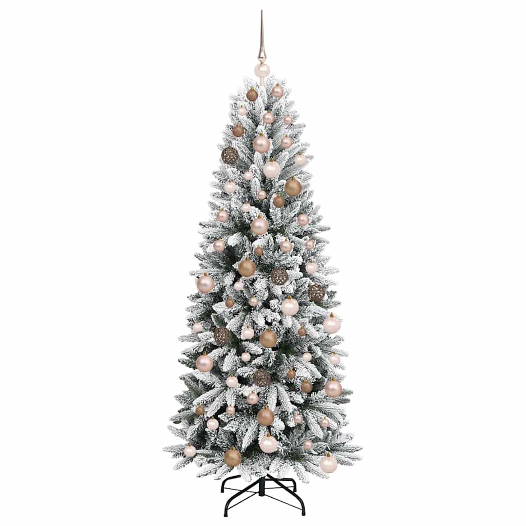 Kunstkerstboom Wit 180 cm PVC en Plastic en Staal en PE
