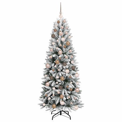 Kunstkerstboom Wit 180 cm PVC en Plastic en Staal en PE