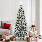 Kunstkerstboom 180 cm wit PVC plastic staal PE